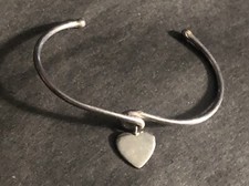 Vintage Sterling Silver .925 HEART Charm Bracelet Child  s   Small
