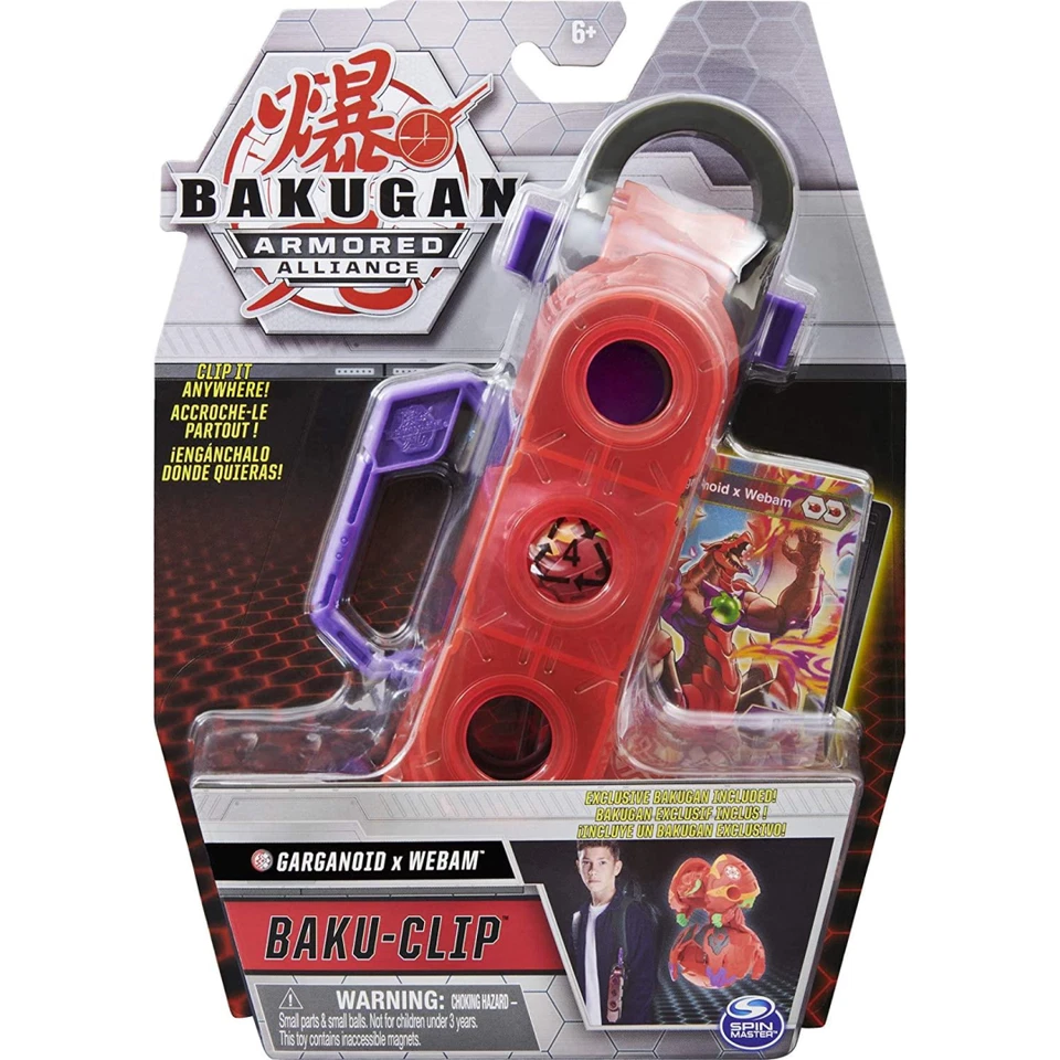 Bakugan Armoured Alliance Baku Clips 2 Cores Character Card New Action Figure