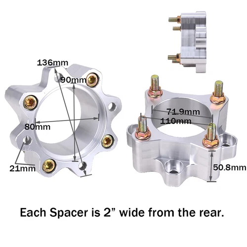 2 Pair Front&Rear Wheel Spacers Alba Racing For Suzuki LTZ 400 / LTZ 250 1.5" 2" - Bild 4 von 5