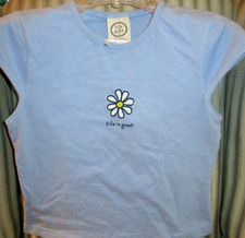 NWT! CLASSIC LIFE IS GOOD GIRLS S/S  SWEETHEART TEE..." SIMPLE DAISY"..(SZ. 6-8)