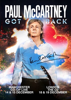 Paul Mccartney Got Back Uk December Tour Poster SIGNED | eBay UK