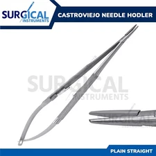 Castroviejo Needle Holder Surgical Dental 4.5" Straight Plain Tip German Grade