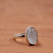 Aquamarine Gemstone Ring Size 7 Sterling 925 Silver Jewelry Thanksgiving Gift