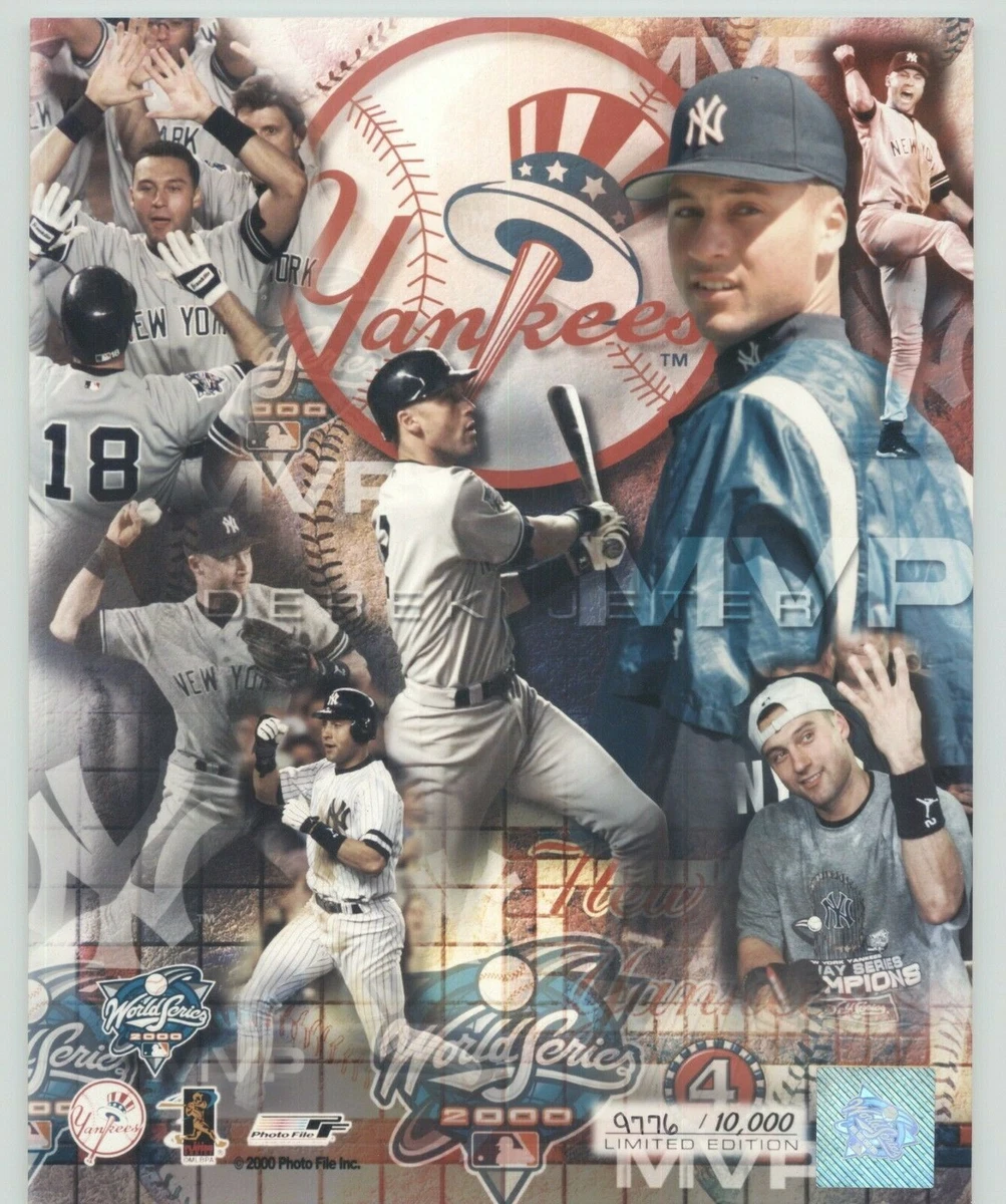 Fanion Vintage New York Yankees – Champions AL 2000, Derek Jeter & Mariano Rivera, Original