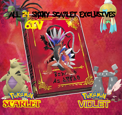 🌟Exclusives Pokemon Scarlet and Violet - 6iv Shiny and Free Master Balls🌟