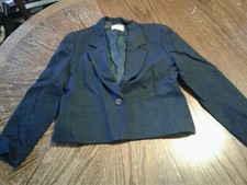 Vintage Pendleton Navy Blue Wool Blazer Jacket Size 6P cb35