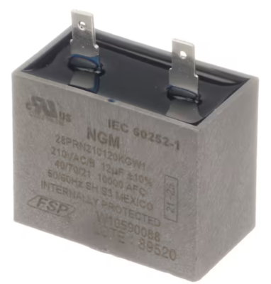 Whirlpool UEC 60252-1, 28PRN210120KGW1, W10590088, Capacitor, 210