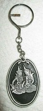 Thailand Elephants  Temple Musicians Relief Keychain NEW A51v 