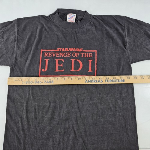 Vintage Star Wars REVENGE of the Jedi T-Shirt Mens Large RETURN ROTJ Promo Movie - Picture 9 of 10