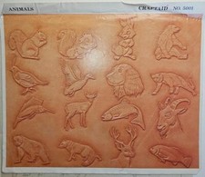 Craftaid Leather Template #5001 Animals Deer Dog Trout Duck Quail Bear