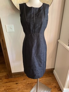 raw silk sheath dress