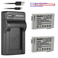 Kastar Battery Slim Charger for BP-208 BP-208DG  Canon Elura 100 FVM300 Camera