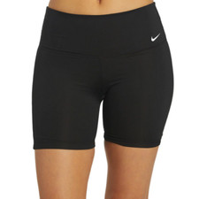 NEW Nike L Women's Essential 6" Kick Swim Shorts-Black NESSB395-001