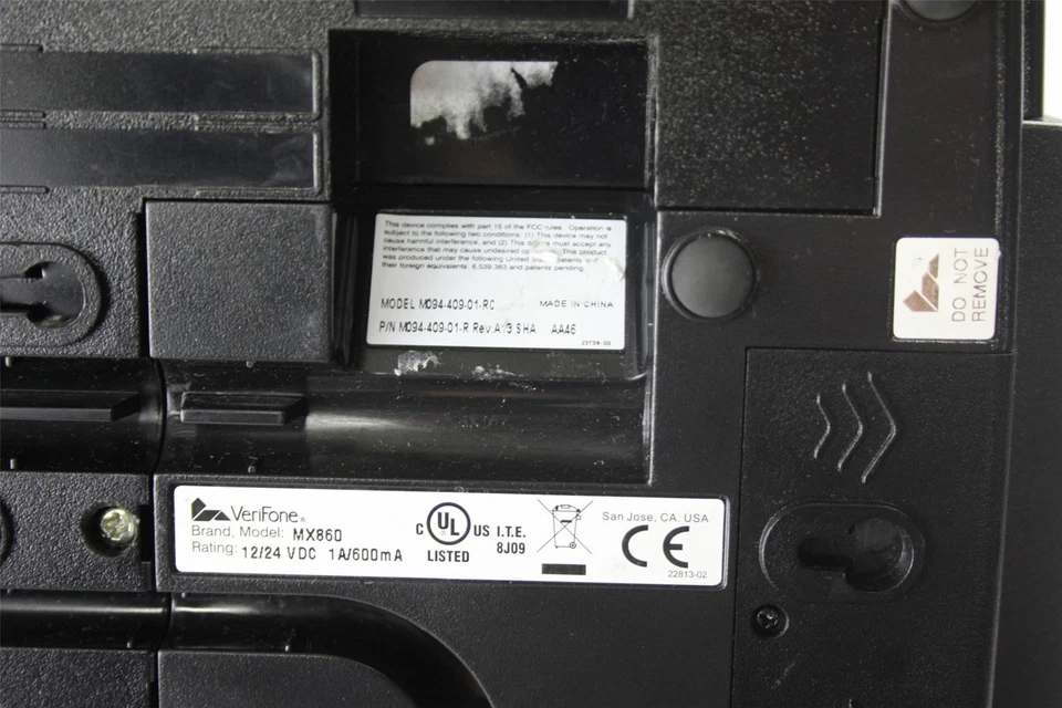 Verifone MX 860 MX860 Credit Card Terminal M094-409-01-R W/O AC Adapter & PEN - Image 3 of 3