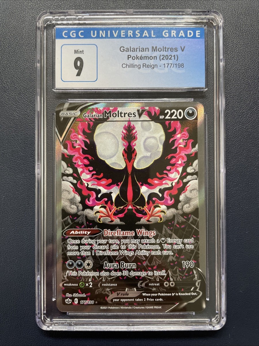 Galarian Moltres V (Alternate Full Art) 177/198 Swsh06: Sword & Shield -  Chilling Reign Holo for sale online