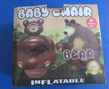 NEW Inflatable Baby Toddler SEAT Chair BEAR Teddy Blow Up Indoor Outdoor Floor