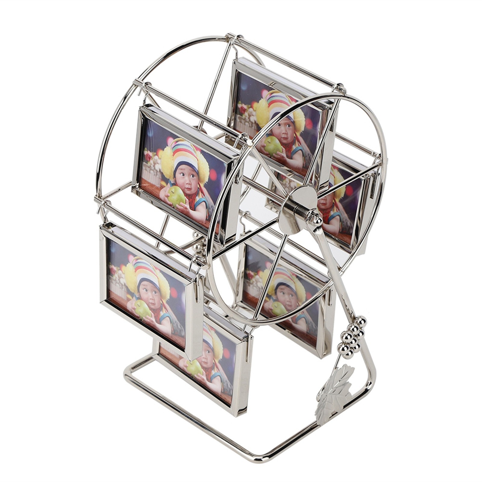 Unique Rotating Wheel Rack Photo Picture Frame Wedding Photography Studio Home