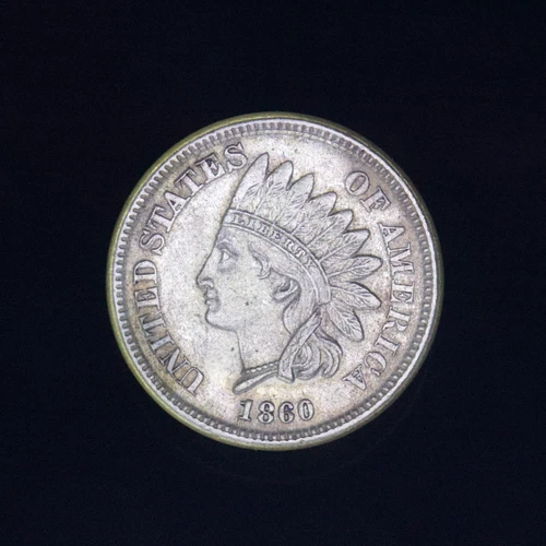 1860 Indian Head Cent Copper-Nickel Oak Wreath Civil War Era XF Philadelphia