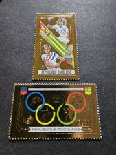 Gold Stamp Togo Olympic Games Prince Emmanuel No. 657/658 New ** Luxury MNH 1989
