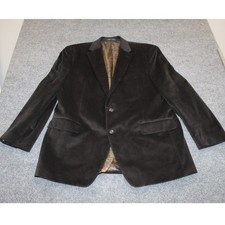 Lauren Ralph Lauren Mens Black Corduroy Blazer Paisley Lining 46L Jacket