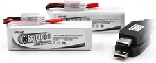2 Pack 7.4V 3000mAh Li Po Battery Replacement for Frsky Taranis X9D Plus
