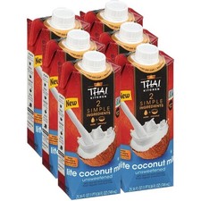 Thai Kitchen Unsweetened Lite Coconut Milk, 25.36 fl oz Pack of 6 