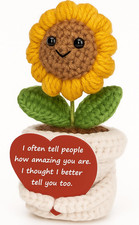 Handmade Crochet Sunflower Plush - Inspirational Gift for Any Occasion