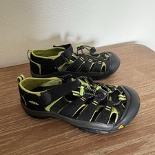 Keen Hike Camp Shoes Outdoor Sandals Kids Youth 3 Newport H2 Black Green Water