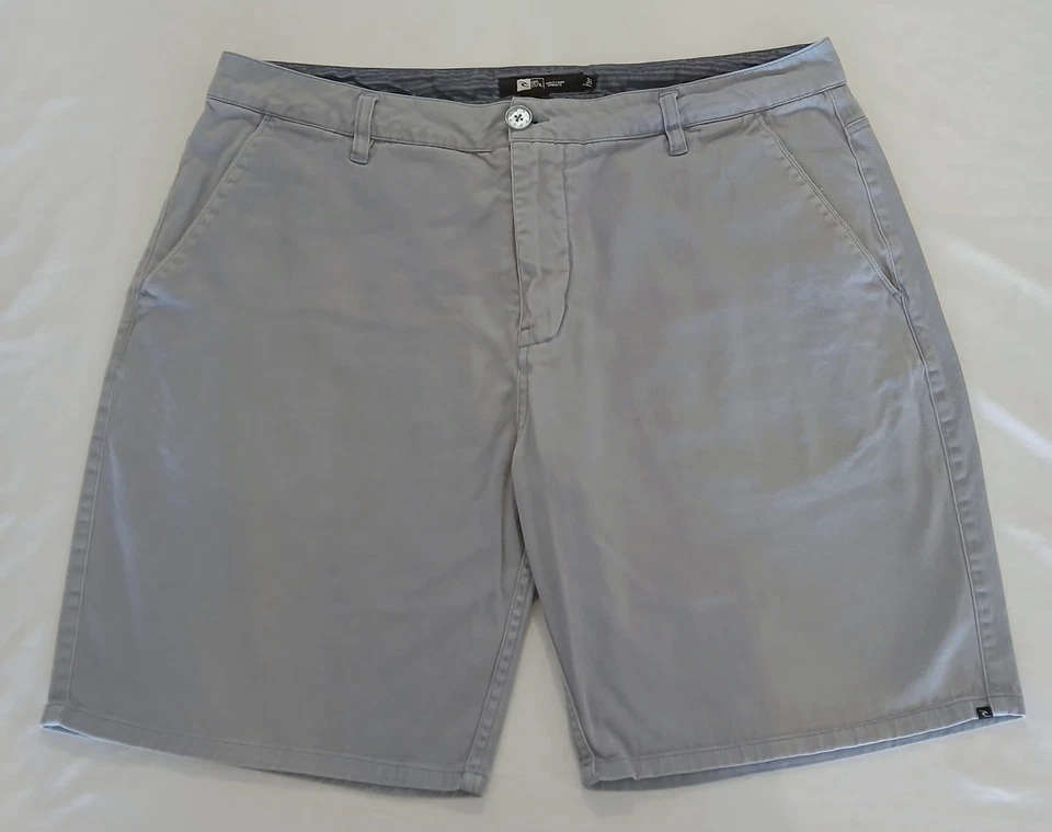 Pantalones Cortos RIP CURL Talla 36 Para Hombre Gris Chino Ajuste Estándar Informal Comodidad *Leer Foto 4 de 4