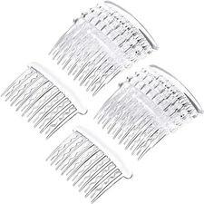 Gejoy 12 Pieces Plastic Teeth Hair Combs 12 Count (Pack of 1), Transparent 