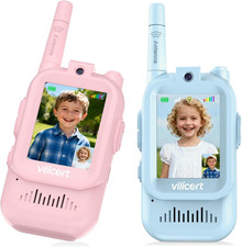 Video Walkie Talkie Toys for Age 3-12 Boys Girls, 2 Pack Walkie Talkies with Scr