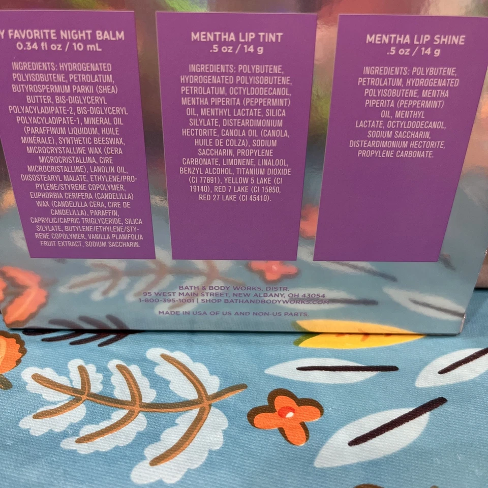 Bath & Body Works CO BIGELOW 💋 Mentha BRILLO Y TINTE BÁLSAMO FAVORITO JUEGO DE 3 PIEZAS Foto 4 de 4