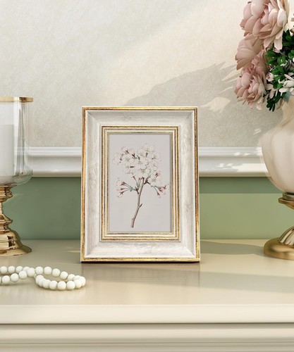 4x6 Distressed Gold & White Frame - Showcase Your Cherished Moments Beautifully - Picture 10 of 11