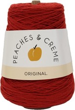Peaches  Creme Cotton Cone Red Yarn, 14 Oz.