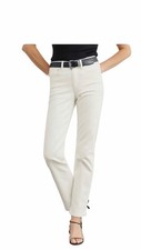 AYR Ladies The Pop Straight Leg Crop White Jean Size 31 Long