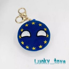 Polandball European Union EU Ball Countryball Plush Doll Pendant Toy Keychain