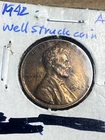 1942 Proof Lincoln Wheat Cent Penny 32,600 Mintage VERY RARE Cheap Coin BN Brown