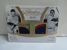 2025 Panini Flawless Rogers Hornsby & Gil Hodges Gold Dual Legendary Patch /10