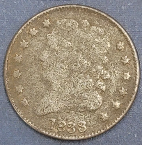 1833-P Half Cent — photo from the most recent tracked eBay sale