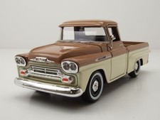 Chevrolet Apache Fleetside Pick Up 1958 beige braun Modellauto 1:24 Motormax