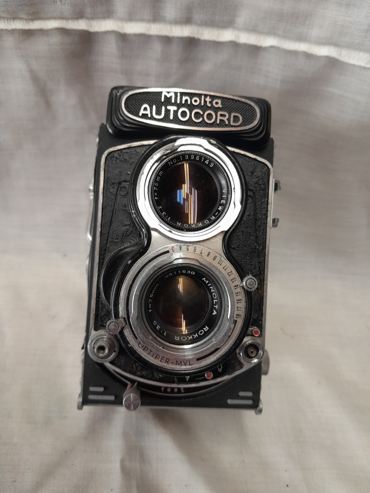 Vintage Minolta Autocord  With Leather Case