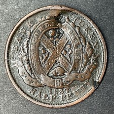 CANADA 1837 Half Penny Bank Token Province Du Bas Canada Un Sou Bank of Montreal