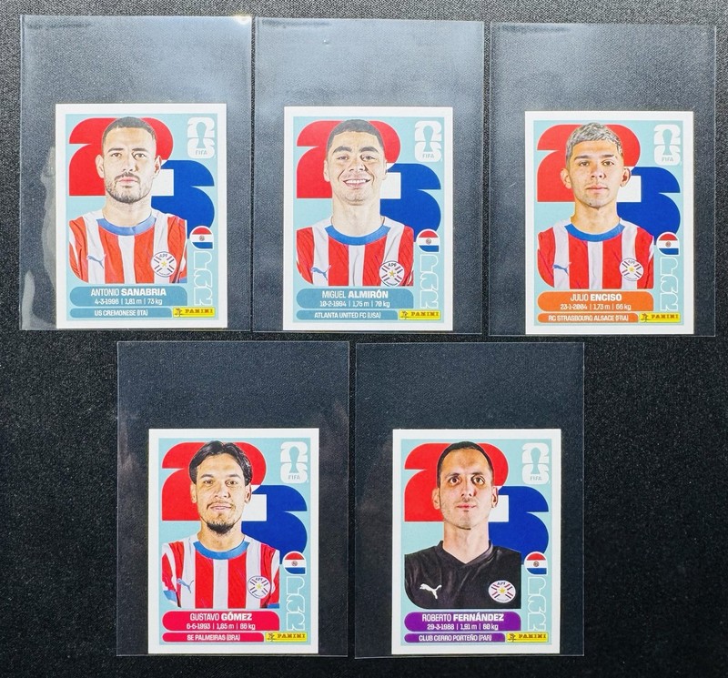 2026 Panini FIFA World Cup Paraguay Lot of 5 Stickers PAR 2 4 15 17 20