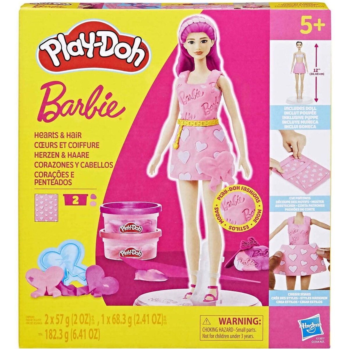 Play-Doh Barbie Hearts and Hair Doll Set Hasbro Australia