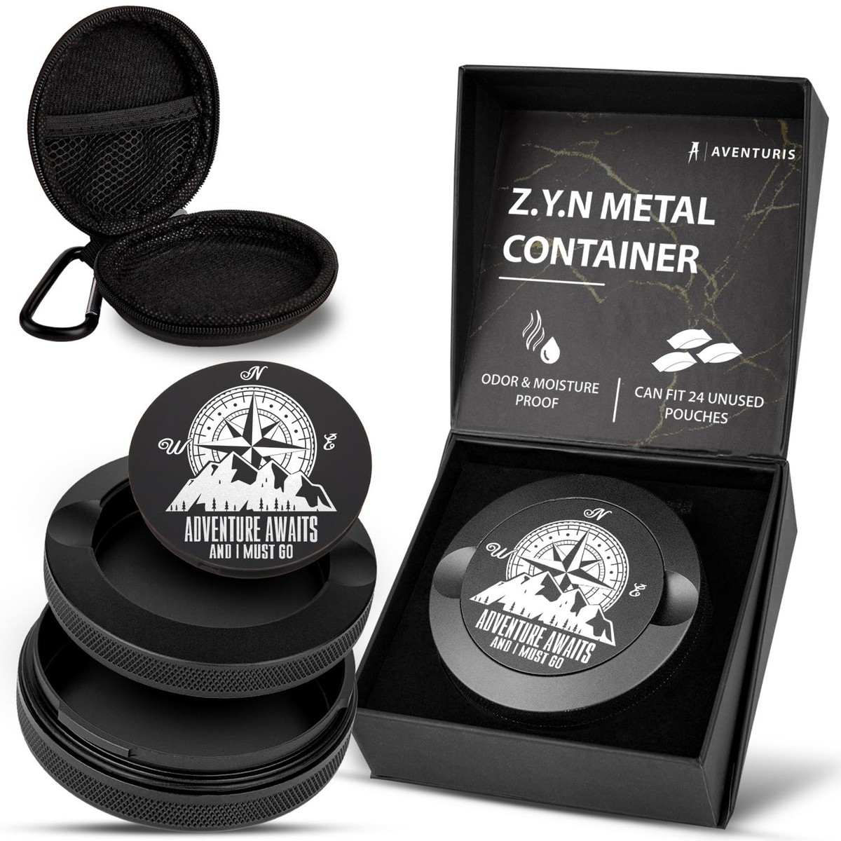 Premium Zyn Metal Can - Waterproof, Moisture & Odor Proof - Metal