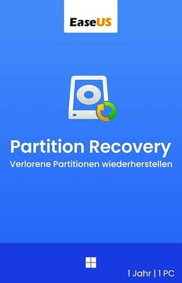 EaseUS Partition Recovery -Windows 11/10/8/7XP- 1 PC, 1 Jahr Digitaler Download