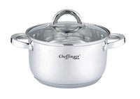 Kochtopf Topf Ø28Cm Edelstahl Mit Glasdeckel 10L Induktion Cheffinger CF-SS28