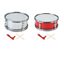 11" Snare Drum Percussion Instrument Lightweight Portable with Practice Gloves