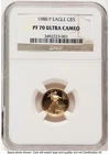 1988-P Proof Gold Eagle 1/10 oz Brown Label NGC PF70 (783189020)