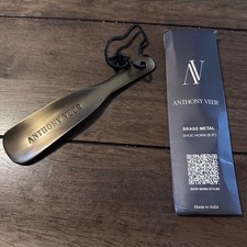 NIB Anthony Veer Gold Tone Brass Metal Shoe Horn 6.5"